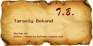 Tarsoly Botond névjegykártya