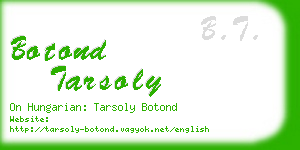 botond tarsoly business card